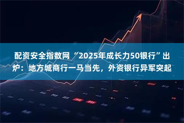 配资安全指数网 “2025年成长力50银行”出炉：地方城商行一马当先，外资银行异军突起